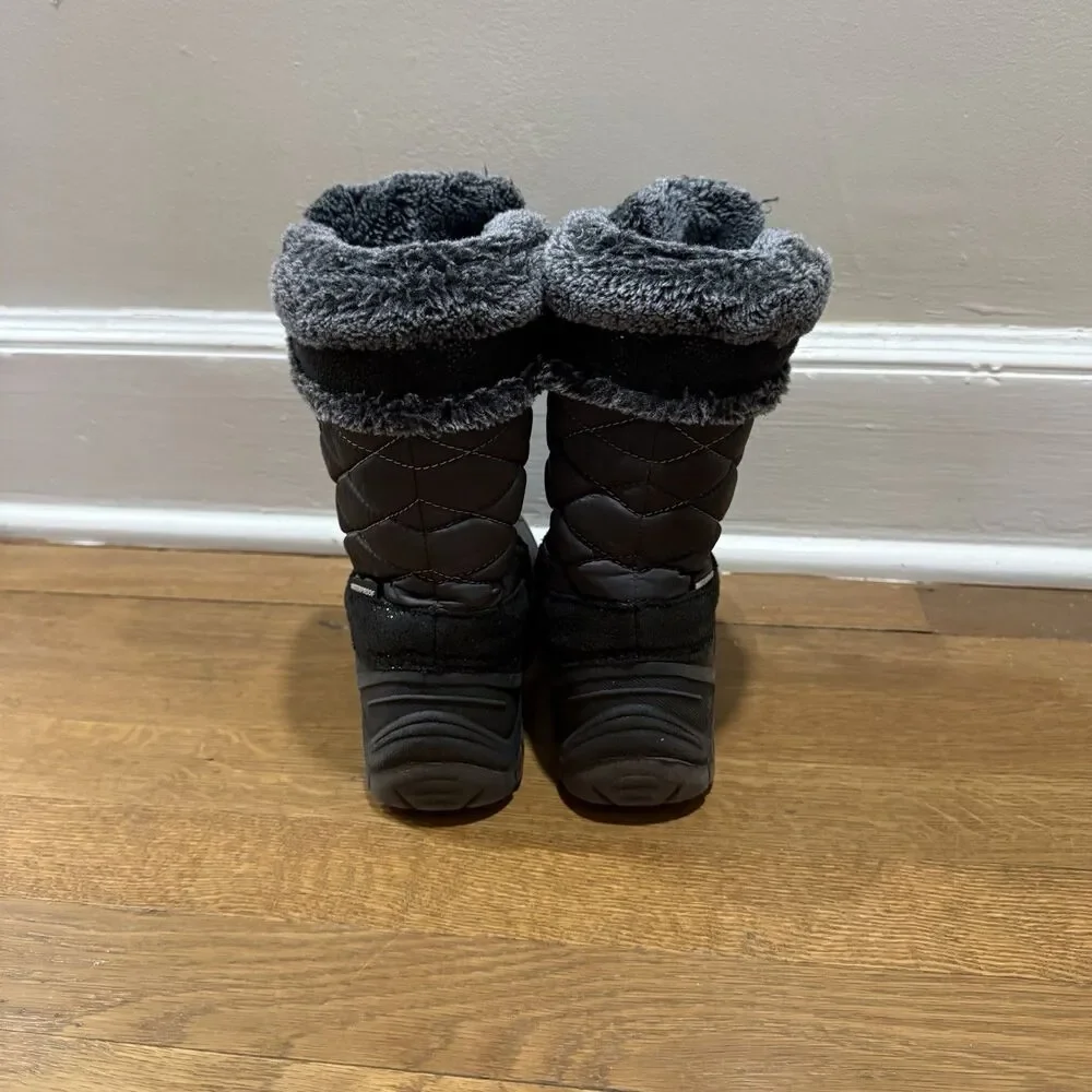 Kamik Snowgypsy 4 Winter Boot Black Girls Waterproof Fur Lined Snow Kids Sz 1